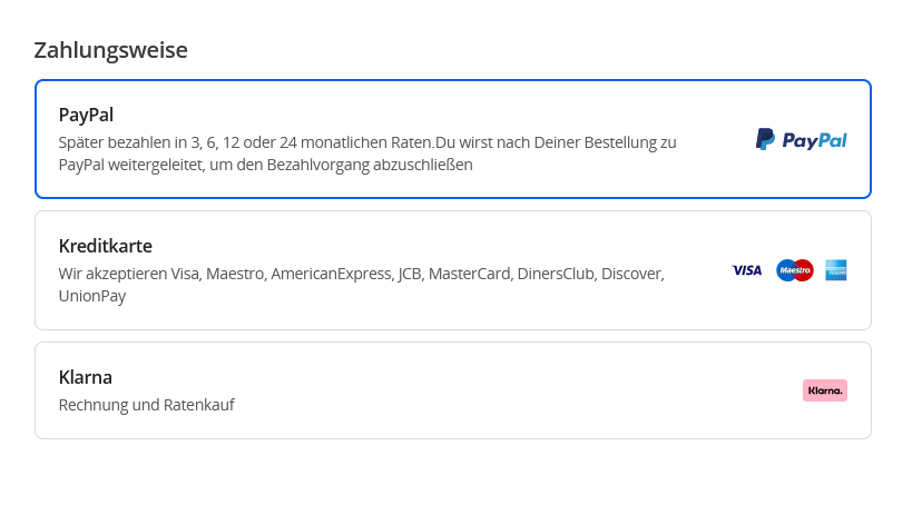 dji store zahlungsmethoden 2026