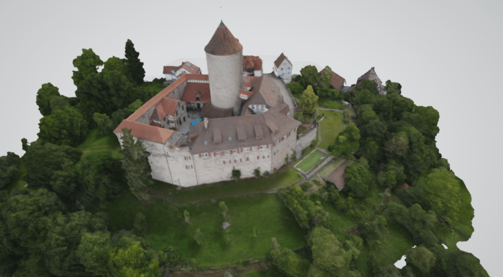 3D-Modell Drohne Burg